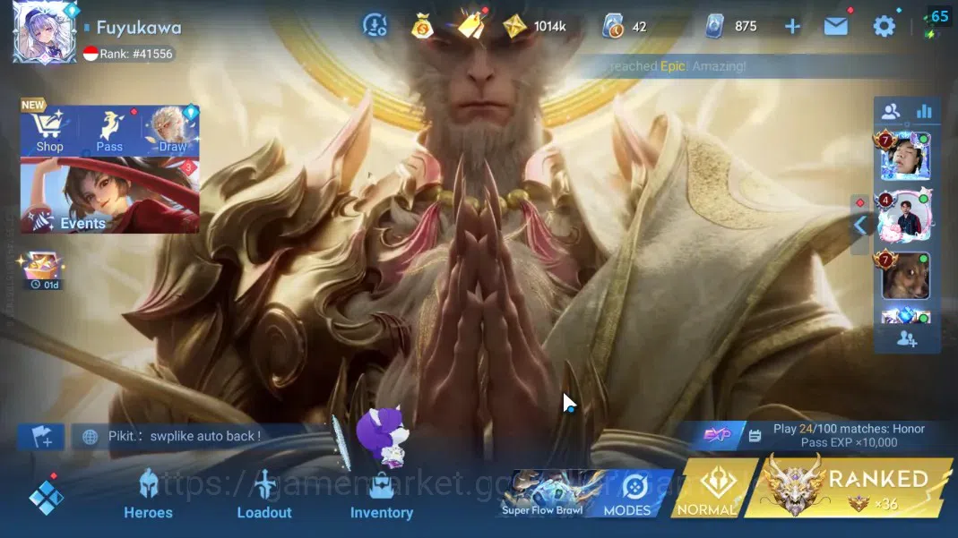 Honor of Kings Accounts Hero 112 Skin 221|FLAWLESS(Mai Shiranui),LIMITED(D image 1