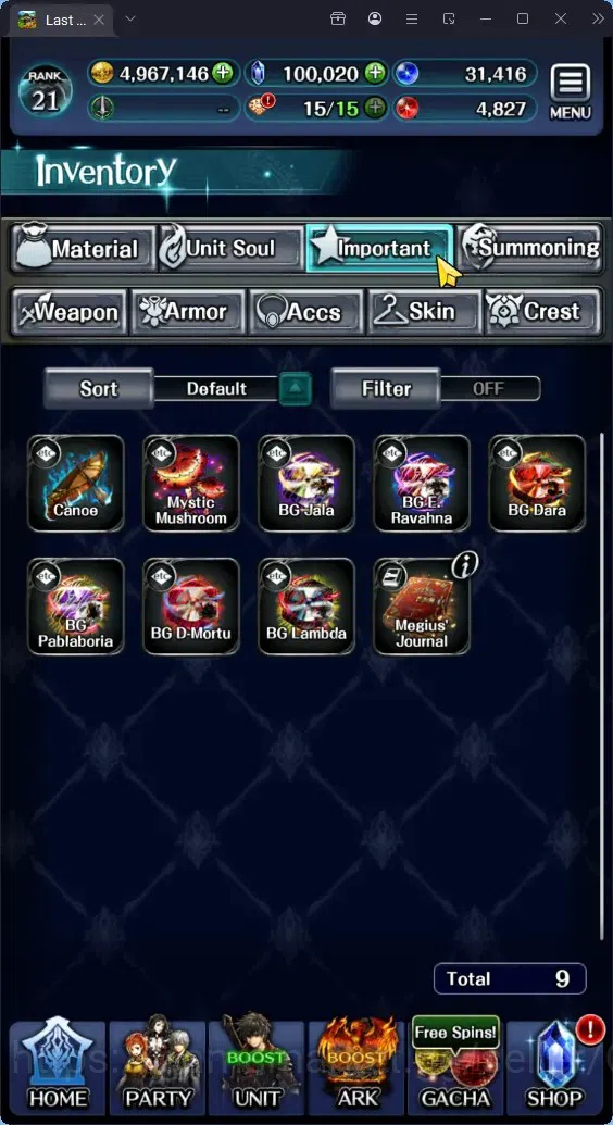 Last Cloudia Accounts GLOBAL|Rank 22|100K Crystal|Top Tier Unit(Goddess  image 10