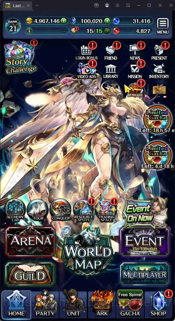 Last Cloudia Accounts GLOBAL|Rank 22|100K Crystal|Top Tier Unit(Goddess  image 7