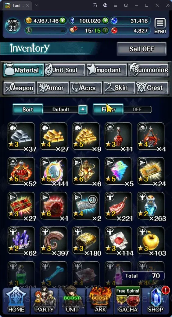Last Cloudia Accounts GLOBAL|Rank 22|100K Crystal|Top Tier Unit(Goddess  image 8