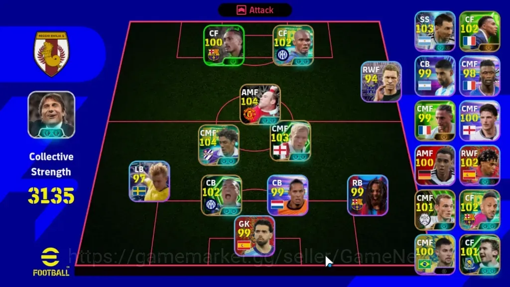 eFootball Accounts Legends & Iconic Players Android|8 Epic Rui Costa,Paul Scholes,Samuel Eto'o,W.Rooney,Ivan Cordoba,Wesley 1