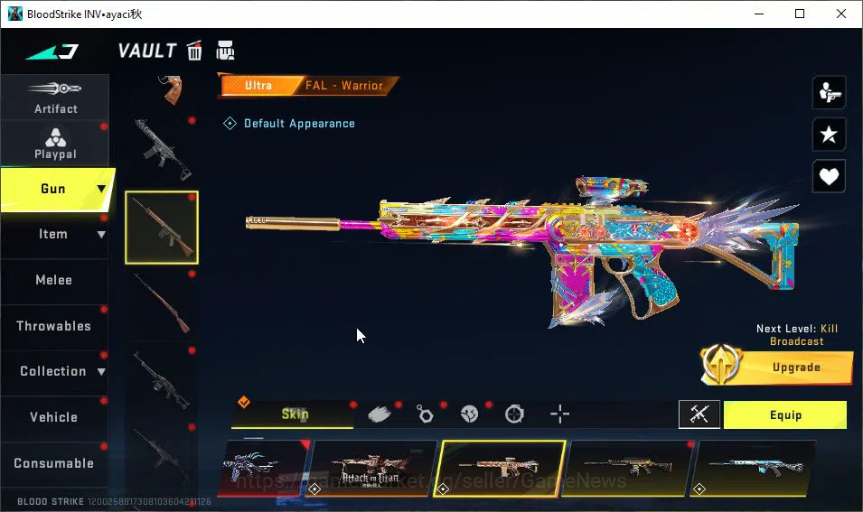 Blood Strike Accounts ASIA|35 ULTRA[EMMA,VOLT,ZERO,MP5,URB,M700,FAL,Etc] image 15