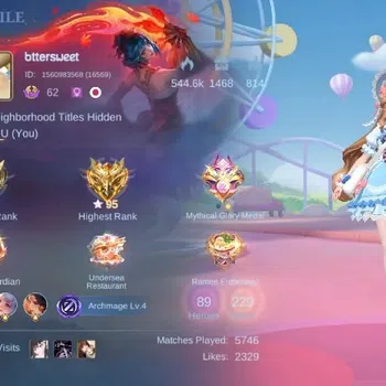 Mobile Legends: Bang Bang Accounts Collector Global|Skin 229|Renowned|KOF Karina,Sanrio Floryn,Collector Natalia,SATRLIGHT