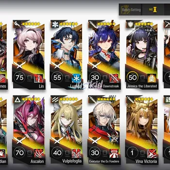 Arknights Accounts Mid-Tier ARKNIGHTS GLOBAL EARLYMID 17*6 , LIMITED WANG , ENTELECHIA,TYPHON,INES,ASCALON,CHEN