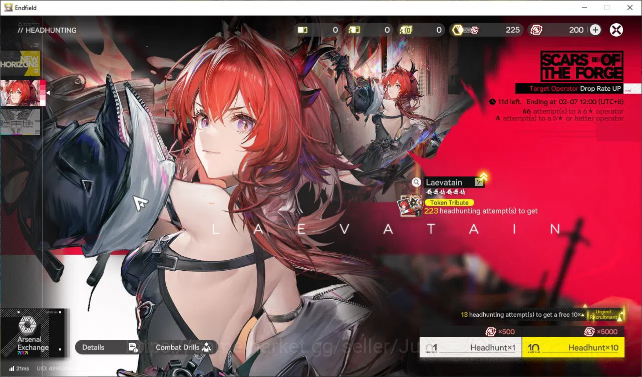 Arknights: Endfield Accounts Asia Lv2 | Starter|1SSR (Laevatain)+7SR Characters image 8