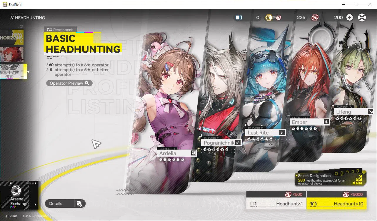 Arknights: Endfield Accounts Asia Lv2 | Starter|1SSR (Laevatain)+7SR Characters image 9