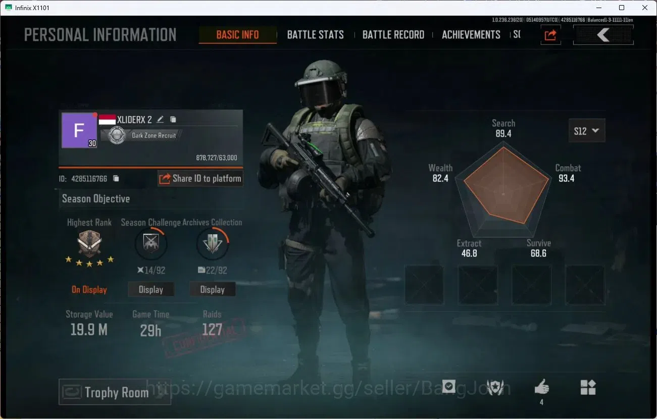 Arena Breakout Accounts High Value MOBILE Lvl30|SV 19,9M|CV 10M|MORE SKIN,WAYFER SET,PEACE SET,WIRE SET|MORE DETAIL CEK 1