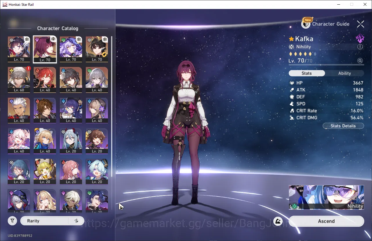 Honkai Star Rail Accounts ASIA | TL 59 | 6 Limit | Premium DOT | Hysilens E1 image 2
