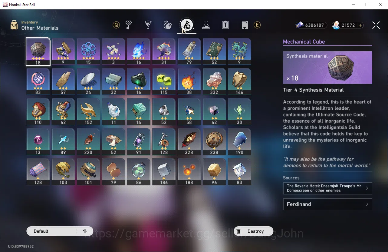 Honkai Star Rail Accounts ASIA | TL 59 | 6 Limit | Premium DOT | Hysilens E1 image 9