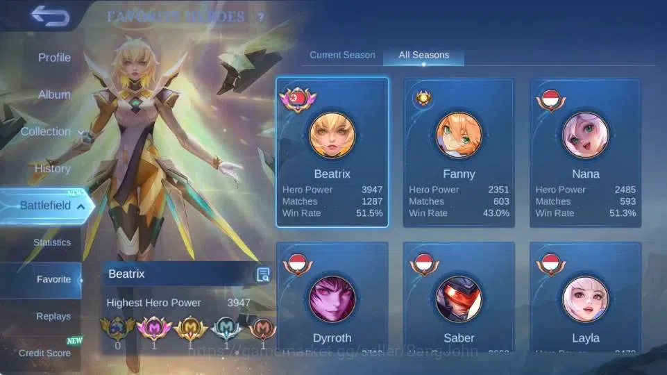 Mobile Legends: Bang Bang Accounts Global|Skin 550|Mega|Legend Freya+Lesley+Valir,Asp image 18