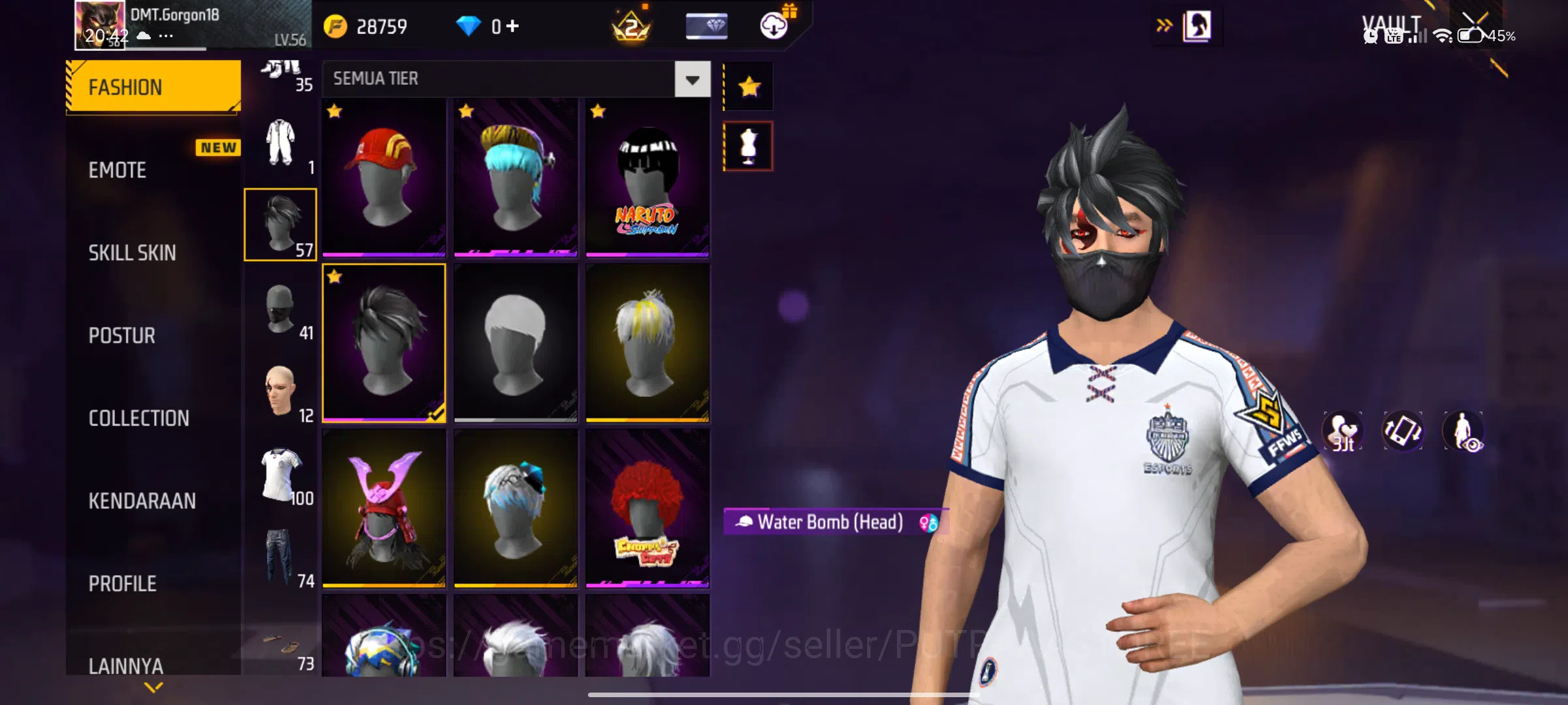 Free Fire Accounts Indonesia| M1887 LUMUT | VAULT TOTAL:320: SCAR CUP image 3
