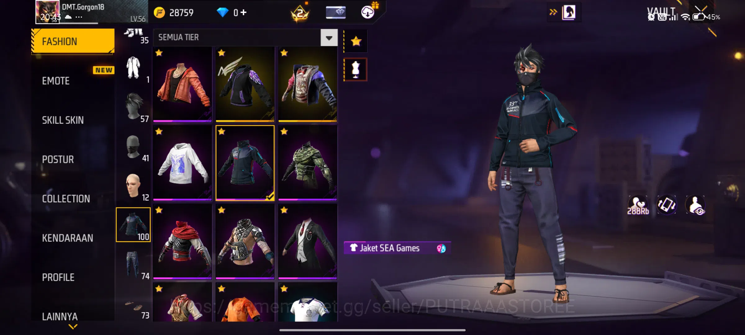 Free Fire Accounts Indonesia| M1887 LUMUT | VAULT TOTAL:320: SCAR CUP image 5