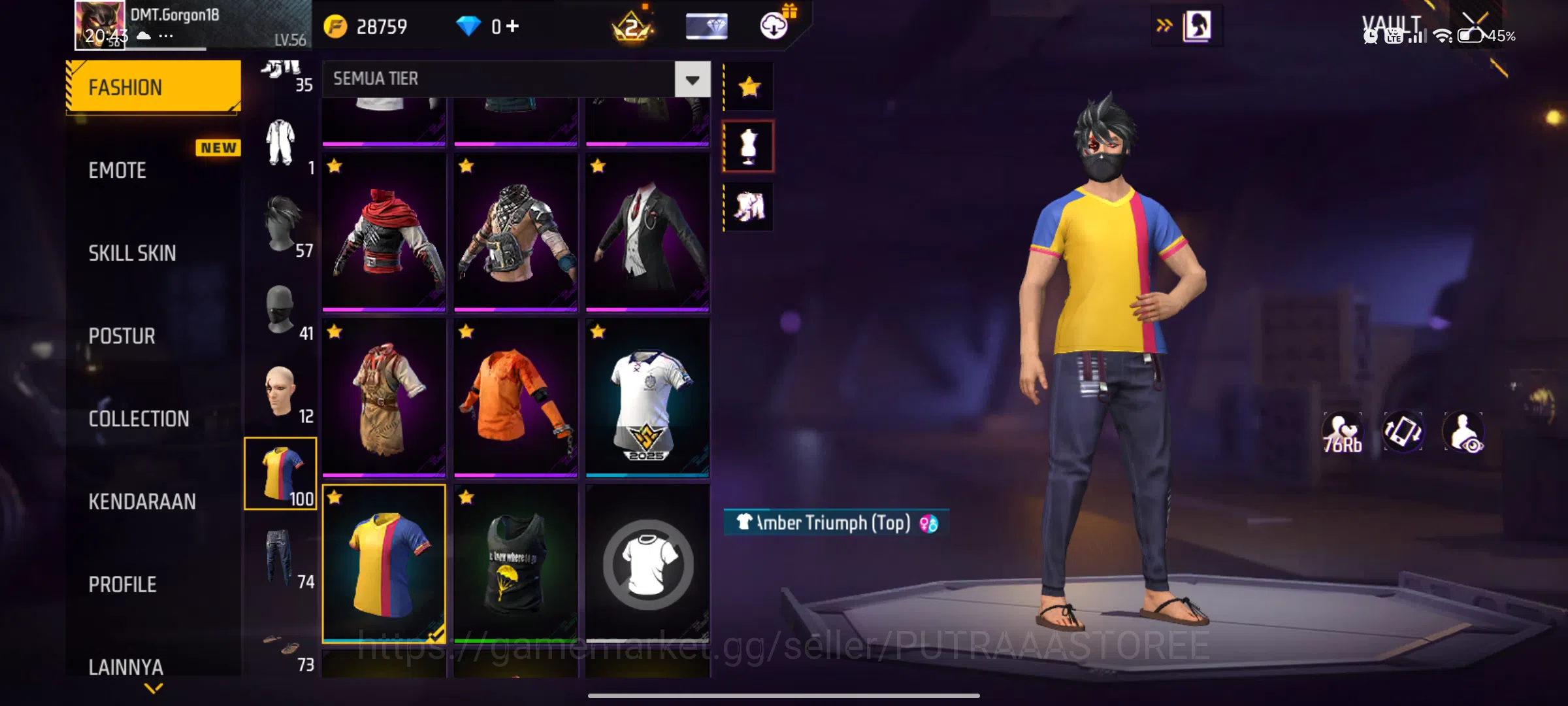Free Fire Accounts Indonesia| M1887 LUMUT | VAULT TOTAL:320: SCAR CUP image 6