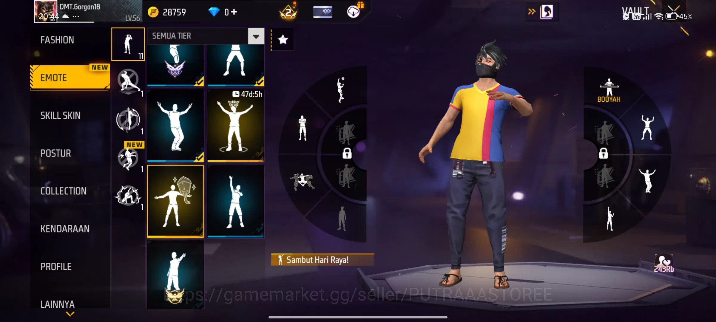 Free Fire Accounts Indonesia| M1887 LUMUT | VAULT TOTAL:320: SCAR CUP image 8