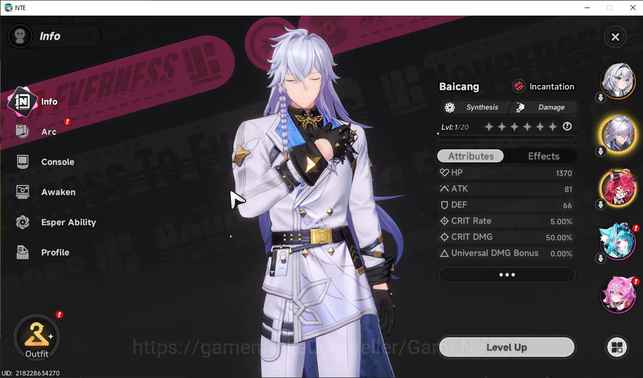 Neverness to Everness Accounts GLOBAL NA |HL 4| 2 SSR Limited Nanally & Baicang | image 2