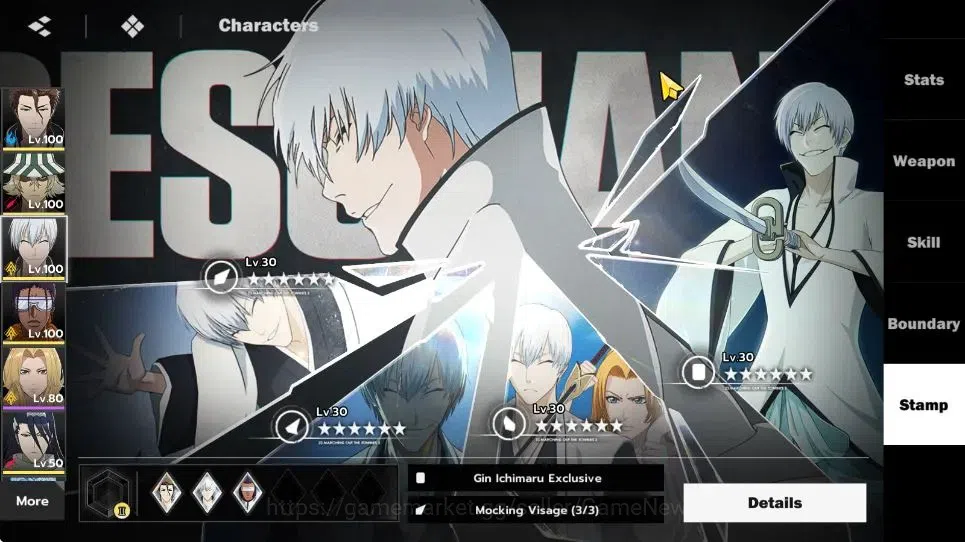 BLEACH: Soul Resonance Accounts NuverseSEA|END Lv73|10 SSR [(AizenB4,KisukeB1,Byak image 11