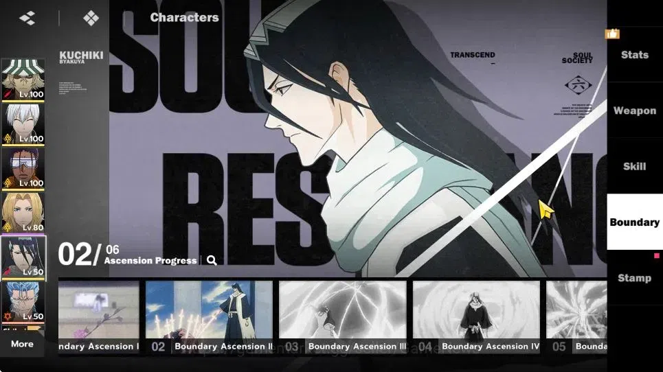 BLEACH: Soul Resonance Accounts NuverseSEA|END Lv73|10 SSR [(AizenB4,KisukeB1,Byak image 17