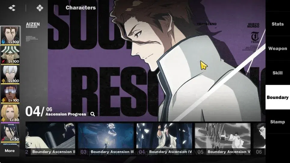 BLEACH: Soul Resonance Accounts NuverseSEA|END Lv73|10 SSR [(AizenB4,KisukeB1,Byak image 3