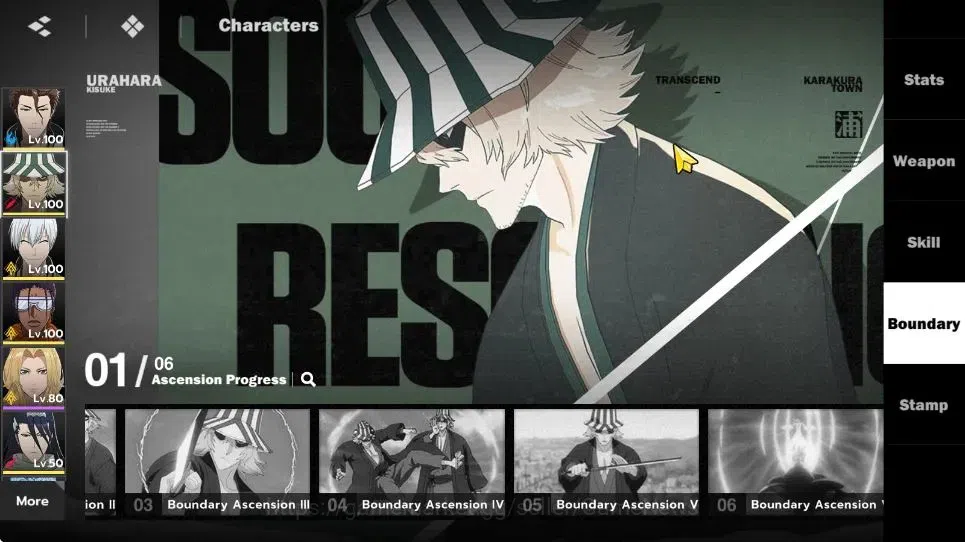 BLEACH: Soul Resonance Accounts NuverseSEA|END Lv73|10 SSR [(AizenB4,KisukeB1,Byak image 7