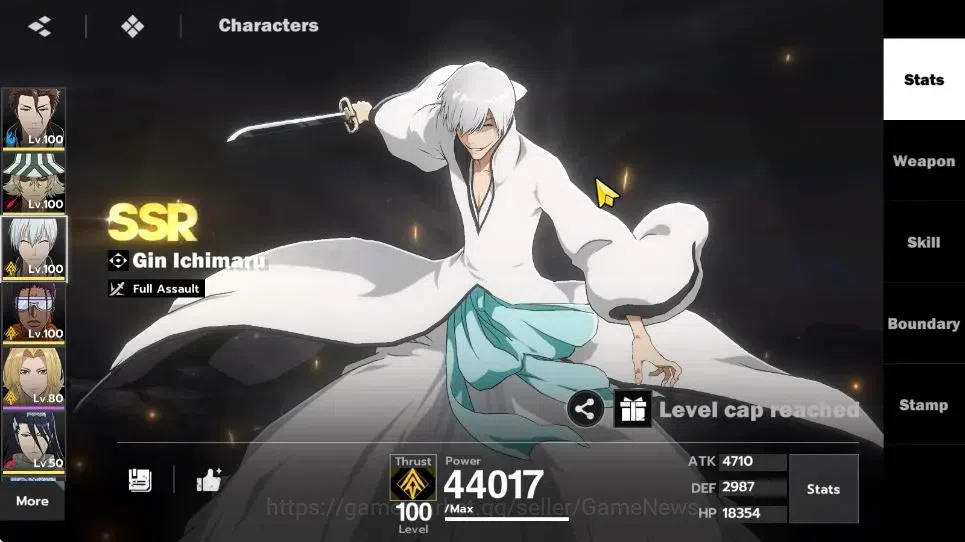 BLEACH: Soul Resonance Accounts NuverseSEA|END Lv73|10 SSR [(AizenB4,KisukeB1,Byak image 9