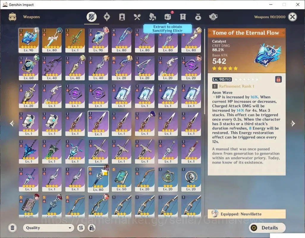 Genshin Impact Accounts Asia |AR 55|5 Limited+3(*5Wep)|Neuvilette+Sign,Ski image 5