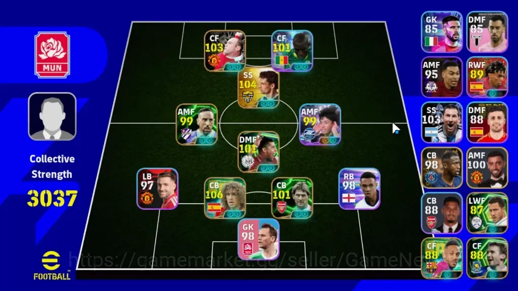 eFootball Accounts Legends & Iconic Players Android|Power 3037|Epic Carles Puyol,Roberto Baggio,Wayne Rooney,Frank 1