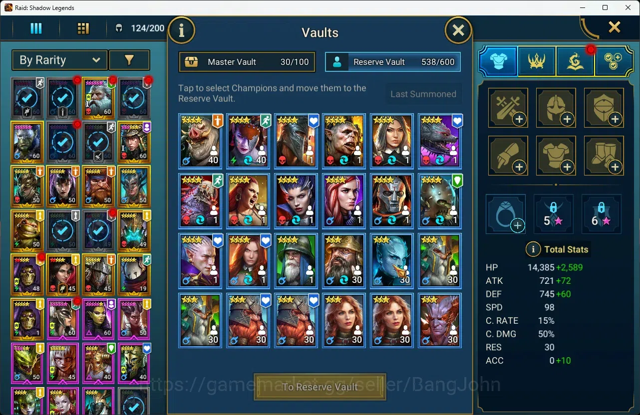Raid: Shadow Legends Accounts Lv52 1,3MPower| 21 Legend |Ezio, Xenomorph, Ninja, image 13