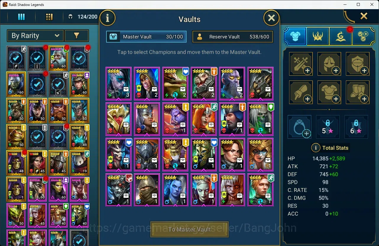 Raid: Shadow Legends Accounts Lv52 1,3MPower| 21 Legend |Ezio, Xenomorph, Ninja, image 14