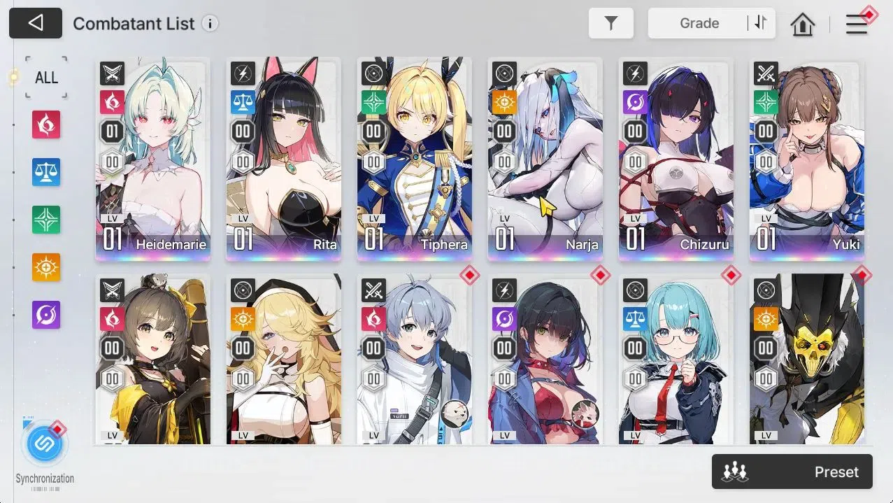 Chaos Zero Nightmare Accounts GLOBAL Lv54|8 SSR[HeidemariM1,Rita,Tiphera,Chizuru image 3