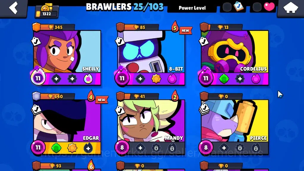 Brawl Stars Accounts 1322 Trophy|7,9k Bling|25 Brawlers 4 Max [Cordeliu image 7