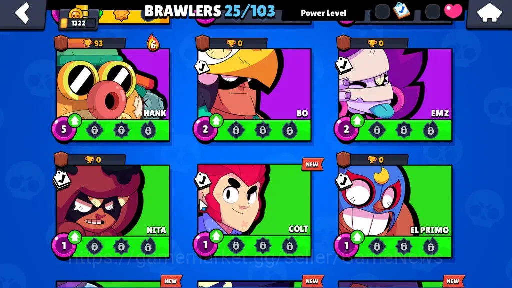 Brawl Stars Accounts 1322 Trophy|7,9k Bling|25 Brawlers 4 Max [Cordeliu image 8
