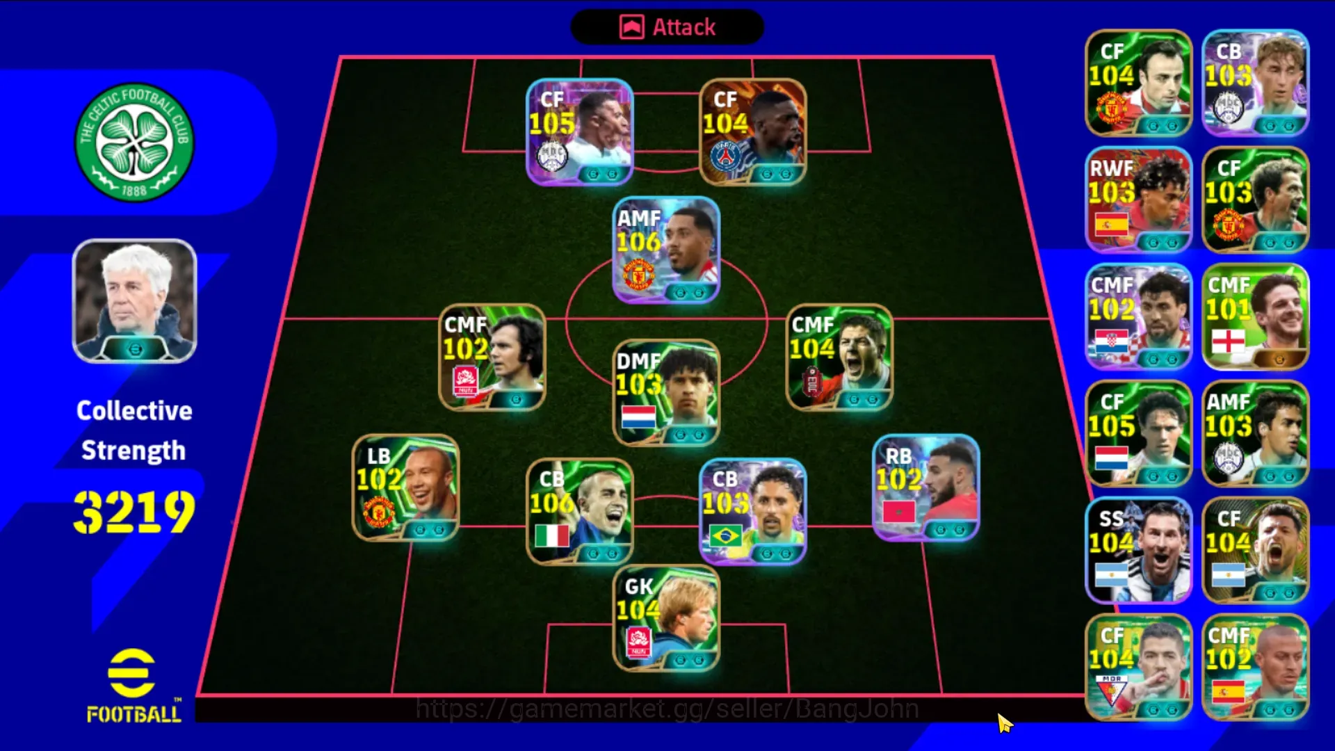 eFootball Accounts Legends & Iconic Players Android|PW 3219|BIGT Dembele,Epic Gerrard VanBasten OliverKhan Beckenbauer 1