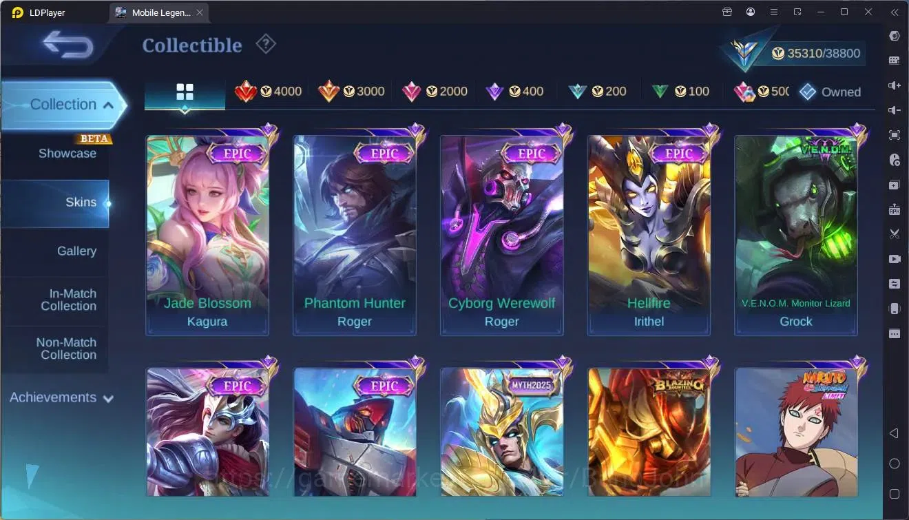 Mobile Legends: Bang Bang Accounts Collector Global |Hero 69|Skin 124|Expert|NEO Ling|Allstar Moskov|KOF Karina|CC 10