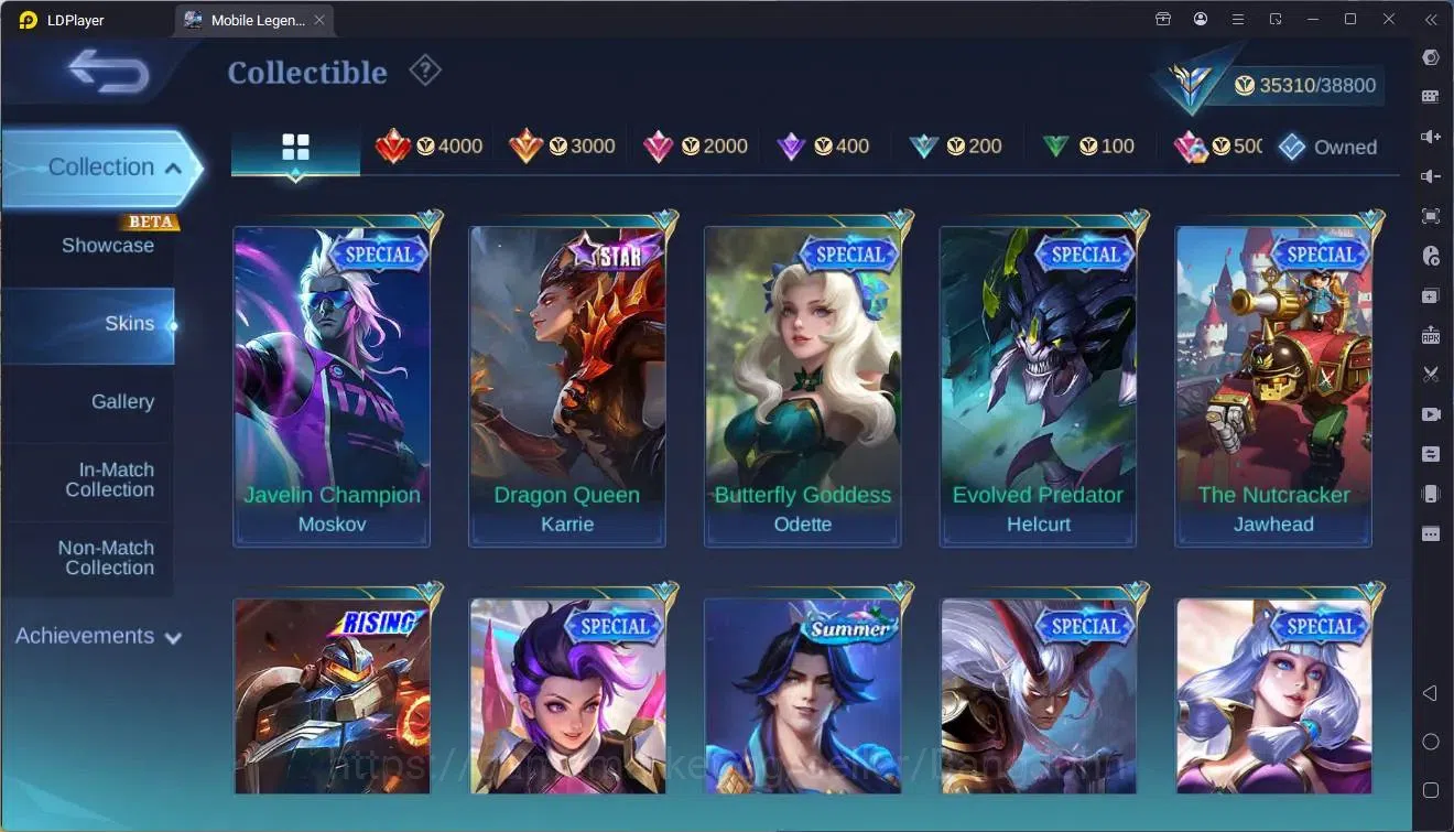 Mobile Legends: Bang Bang Accounts Collector Global |Hero 69|Skin 124|Expert|NEO Ling|Allstar Moskov|KOF Karina|CC 15