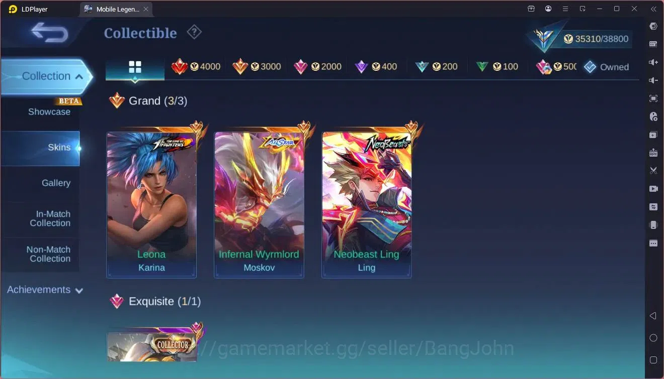 Mobile Legends: Bang Bang Accounts Collector Global |Hero 69|Skin 124|Expert|NEO Ling|Allstar Moskov|KOF Karina|CC 7