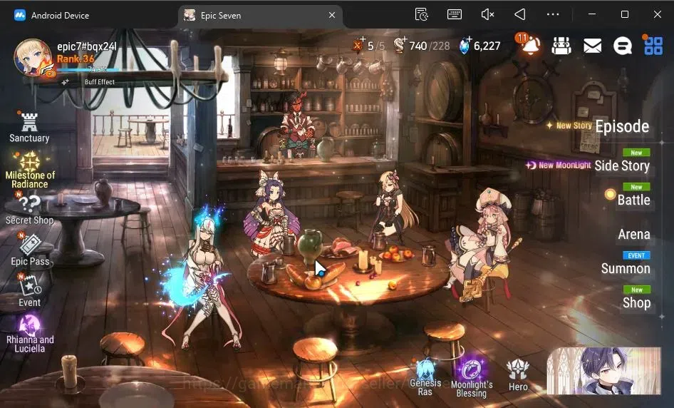 Epic Seven Accounts GLOBAL Unverif|New Era|3 ML(Rhianna&Luciella,NM Lu image 1