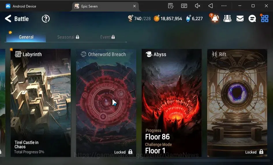 Epic Seven Accounts GLOBAL Unverif|New Era|3 ML(Rhianna&Luciella,NM Lu image 14