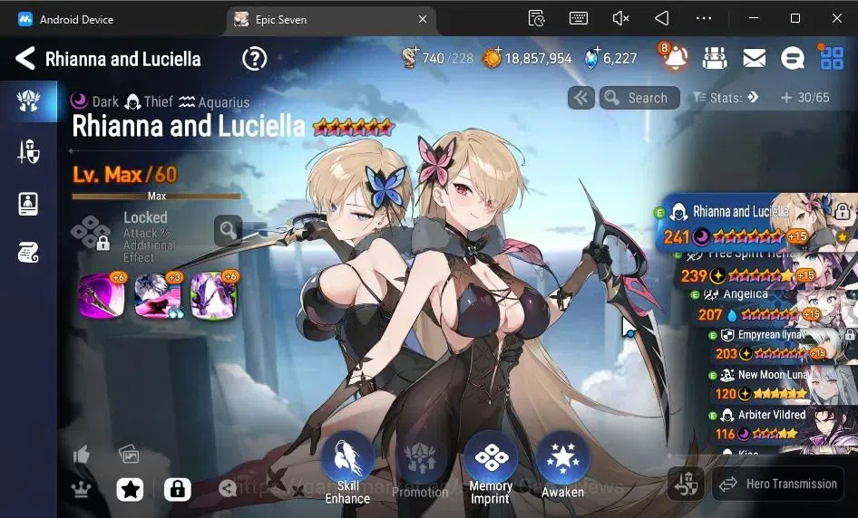 Epic Seven Accounts GLOBAL Unverif|New Era|3 ML(Rhianna&Luciella,NM Lu image 16