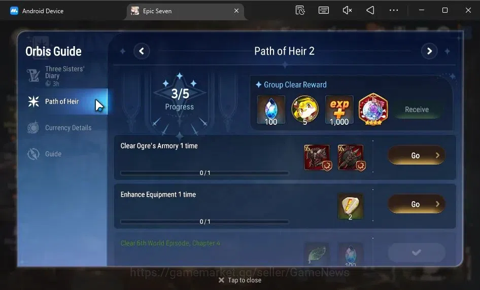 Epic Seven Accounts GLOBAL Unverif|New Era|3 ML(Rhianna&Luciella,NM Lu image 3
