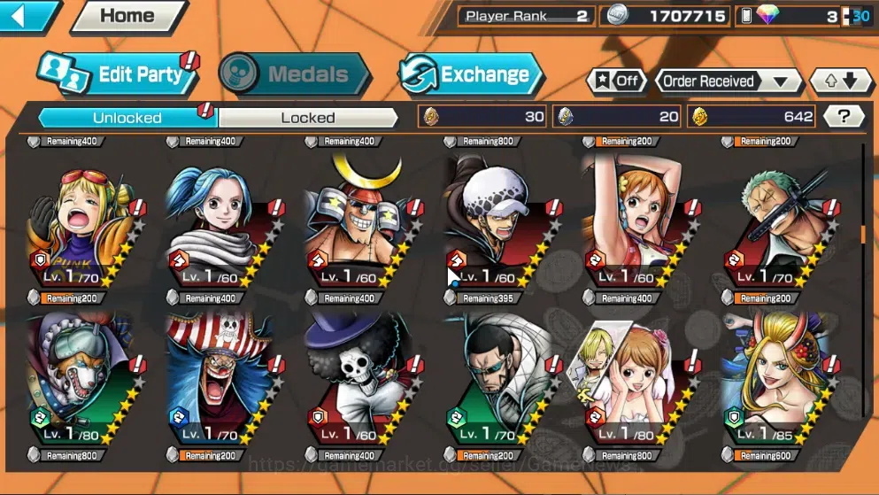 One Piece Bounty Rush Accounts Global| Starter  |2 NEW EX (Zoro and Sanji,Rob Luc image 12