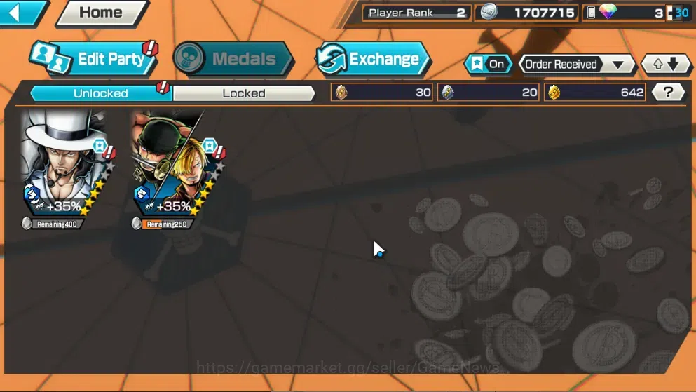 One Piece Bounty Rush Accounts Global| Starter  |2 NEW EX (Zoro and Sanji,Rob Luc image 2