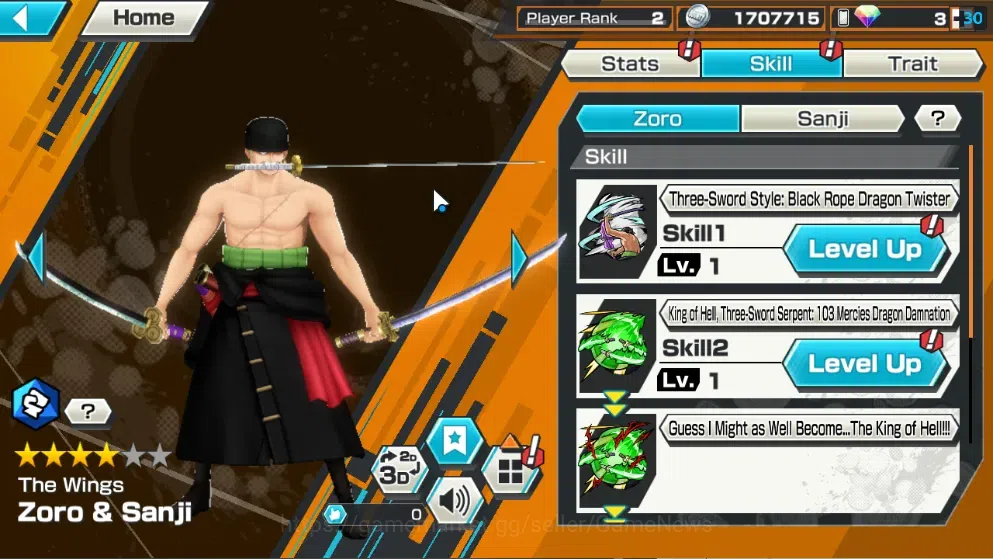 One Piece Bounty Rush Accounts Global| Starter  |2 NEW EX (Zoro and Sanji,Rob Luc image 3