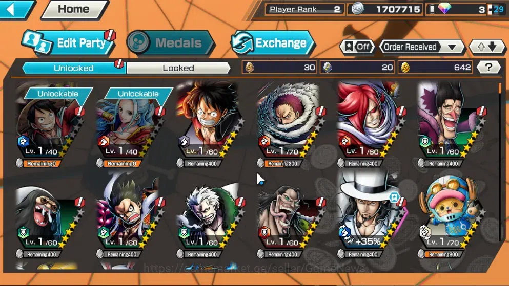 One Piece Bounty Rush Accounts Global| Starter  |2 NEW EX (Zoro and Sanji,Rob Luc image 6