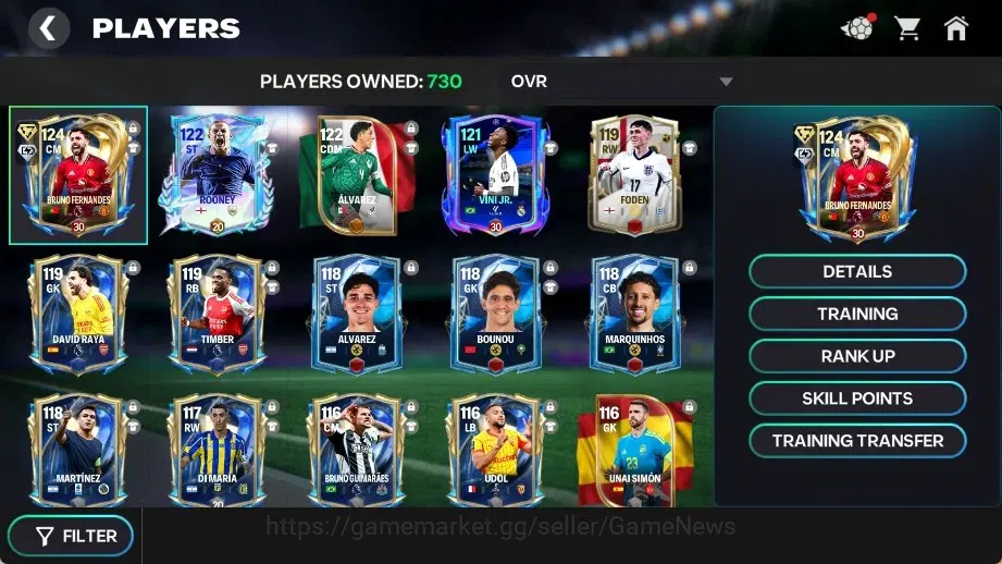 EA SPORTS FC Mobile Accounts OVR 120/51B Value|Best Starter Bruno Fernandes UTO image 4