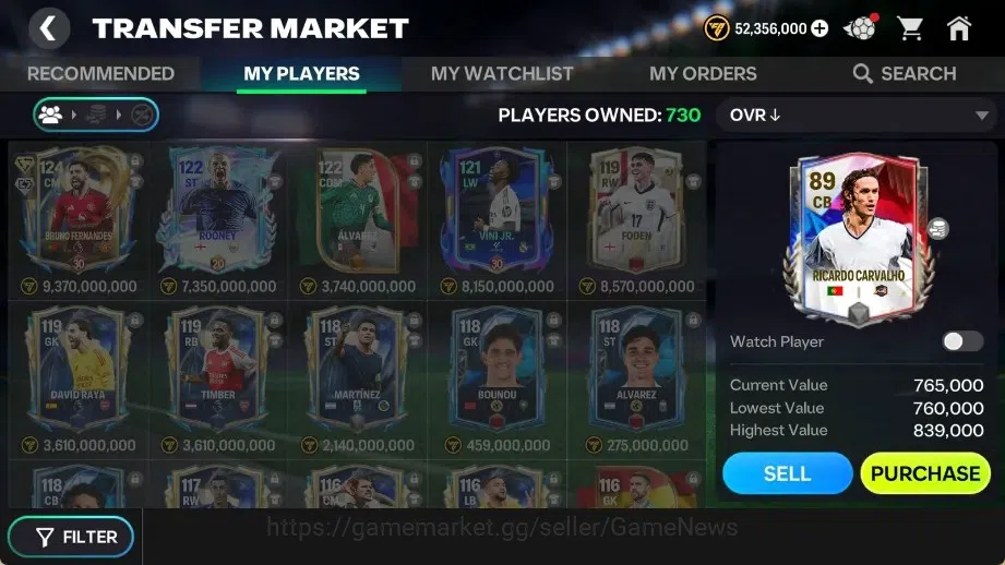EA SPORTS FC Mobile Accounts OVR 120/51B Value|Best Starter Bruno Fernandes UTO image 8