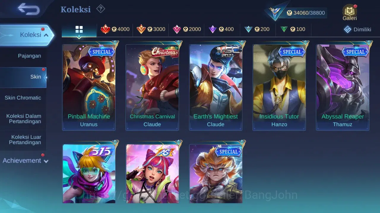 Mobile Legends: Bang Bang Accounts GLOBAL Hero 132 Skin 184 | KOF Karina | CC Nata |  image 10