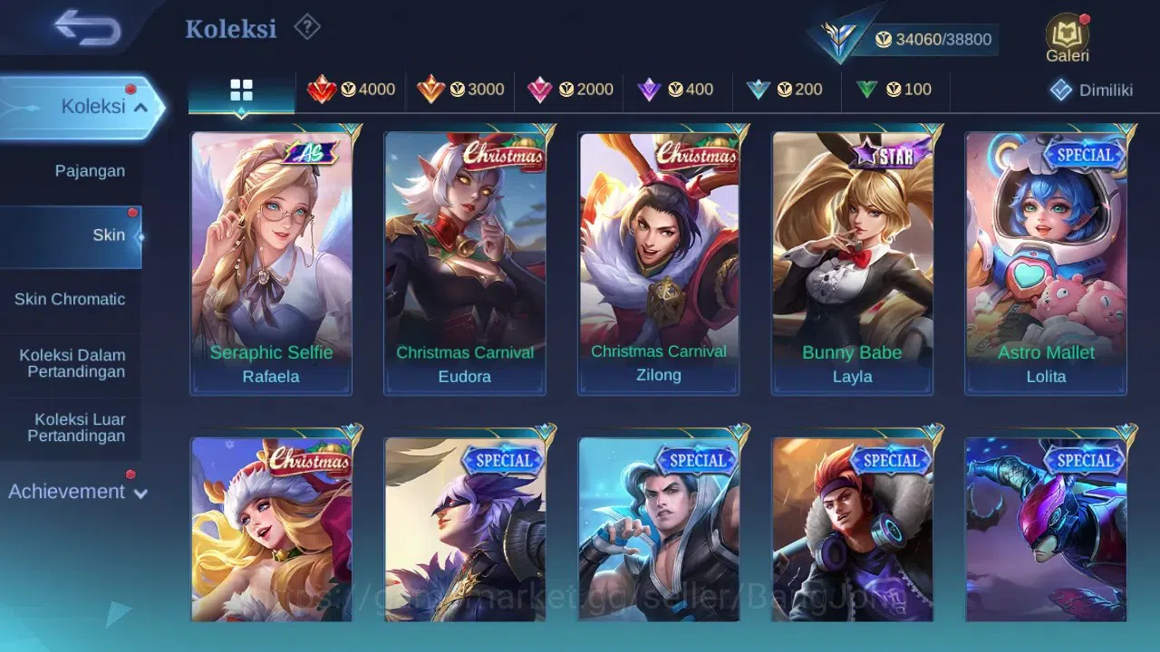 Mobile Legends: Bang Bang Accounts GLOBAL Hero 132 Skin 184 | KOF Karina | CC Nata |  image 6