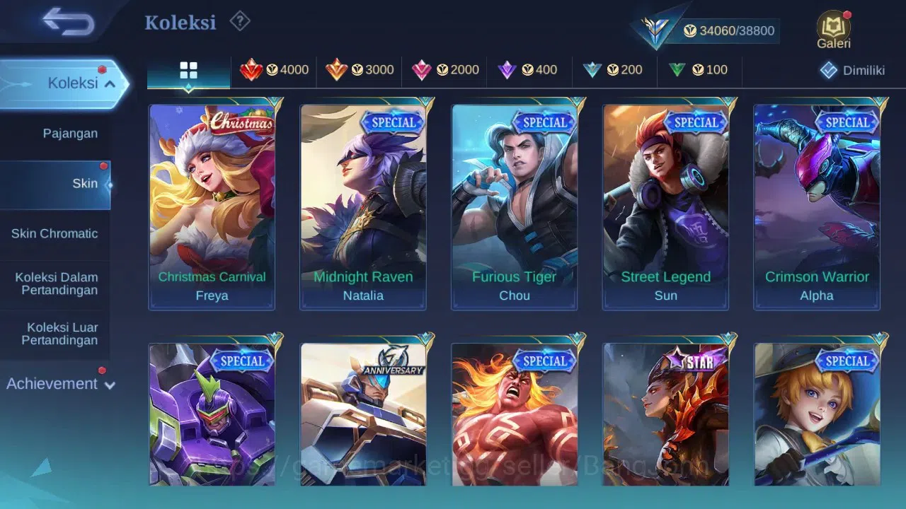 Mobile Legends: Bang Bang Accounts GLOBAL Hero 132 Skin 184 | KOF Karina | CC Nata |  image 7