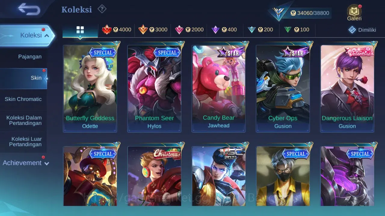 Mobile Legends: Bang Bang Accounts GLOBAL Hero 132 Skin 184 | KOF Karina | CC Nata |  image 9