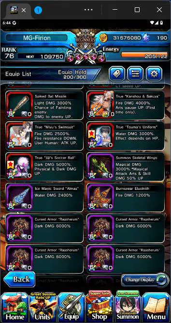 Grand Summoners Accounts Others GLOBAL|16 Ascend|Summer Miyu TW,Shirou Emiya TW,Chloe TW,Jay,Ira Gamagoori TW,etc|Take 4